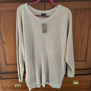 J Jill NWT Wearever Sweater - Pearl Gray    J. Jill Wearever Collection